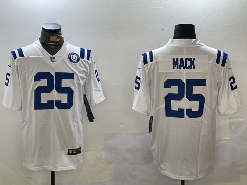 Men Indianapolis Colts #25 Mack White Second generation 2024 Nike Limited NFL Jersey style 2